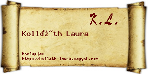 Kolláth Laura névjegykártya