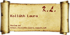 Kolláth Laura névjegykártya